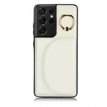 PU 人造皮革手機殼，相容 Galaxy A17 A56 A36 A26 A16 A55 A35 A15 A54 A14 A73 A53 A13 A72 A52 A71 A51 4G 5G，附環形支架，RFID 防盜錢包手機殼，相容 Galaxy S26 S25 Edge S24 S23 S22 S21 FE Plus Ultra，附支架卡槽保護殼 - 白色 - 查看 17