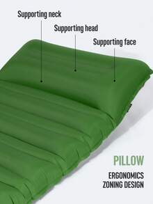 Camping Sleeping Pad Inflatable Camping Mat Pillow Foot Pump Outdoor Camping Pad With Carrying Bag - Multicolor - View 7