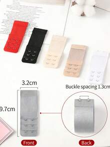 10pcs/1pc/3pcs/6pcs/9pcs 2-Hook 3-Row Adjustable Elastic Bra Extender, Elastic Bra Accessories, Bra Back Extender - Extension Buckle - View 11
