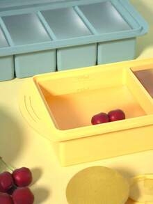 带盖硅胶冰格 - 硅胶冷冻食品模具 - 大号冰格，硅胶冷冻容器，用于冷冻和储存汤、酱汁、肉汤、剩菜 - 可制作 4 个完美的 1 杯冰块 - 多 - 查看 8