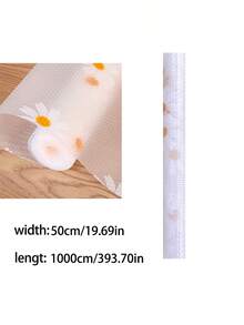 1 rollo de alfombrilla transparente con diseño de margaritas, revestimiento antideslizante para gabinetes de cocina, estantes, mesas - Material de plástico EVA de alta calidad - Multicolor - Ver 24