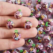 1pc/4pcs Cute & Fashionable Glass Vegetable & Fruit 3D Pendant Charms, Strawberry, Pineapple, Grape, Suitable For Necklace, Earrings, DIY Jewelry Making - Picture - View 53