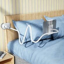 Giá đỡ điện thoại và máy tính bảng xoay 360° đa năng - Giá đỡ cổ ngỗng linh hoạt với kẹp kép và đế xoắn ốc, thiết kế chống trượt, phù hợp với điện thoại thông minh, máy tính bảng và máy đọc sách điện tử từ 4-12 inch - Tương thích với iPhone, sử dụng tại nhà và văn phòng. - Giá đỡ điện thoại và máy tính bảng - Xem 1