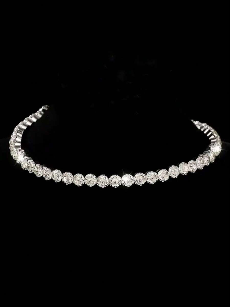 Jewelry Diamond Necklace, Versatile Everyday And Formal Wear Accessory - Silver - View 1