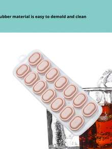 14-Cavity Silicone Ice Cube Tray With Lid, Ice Cube Mold, Freezer Storage Box - Multicolor - View 6