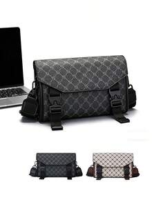 男士商务邮差包，休闲信封式单肩包，简约复古斜挎包 - 彩色 - 查看 1