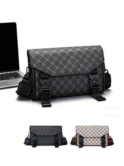 Men's Business Messenger Bag, Casual Courier Envelope Shoulder Bag, Minimalist Retro Crossbody Bag