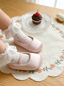 Infant/Toddler Girls' Princess Shoes, Soft Bottom Anti-Slip Christening/Party Shoes, Suitable For Wedding, Party, Christmas, Birthday - Baby Pink - View 12