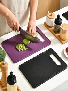 3pcs Kitchen Plastic Cutting Boards, Soft Cutting Mats, 100% Non-Slip Chopping Boards For Meat And Vegetables, Dishwasher - Multicolor - View 3