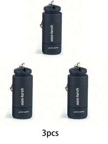 3个迷你钥匙扣LED手电筒，便携式可充电多功能户外手电筒，带夹子，适用于徒步、露营、钓鱼、跑步和应急照明，露营配件 - 彩色 - 查看 14