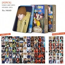 bandai 92pcs LNGSHOT SHOT CALLERS Lomo Card Set, K-Pop Photocards Stickers, Double-Sided Collectible Photo Cards, ID Cards, Support Photo Cards, Greeting Cards Bookmarks, K-POP Idol Fan Merchandise Gift Collection Set - Multicolor - View 3