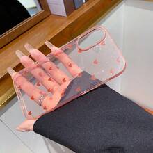 2件装时尚清新透明+透明粉色闪光爱心图案手机壳，兼容 17/17 Pro/17 Pro Max/Air/16/16 Pro/16 Plus/16 Pro Max/15/15 Pro/15 Plus/15 Pro Max/14/14 Pro/14 Plus/14 Pro Max/13/13 Mini/13 Pro/13 Pro Max/12/12 Mini/12 Pro/12 Pro Max/11/11 Pro/11 Pro Max/XR/XS Max/7/8，透明软壳 - 彩色 - 查看 4