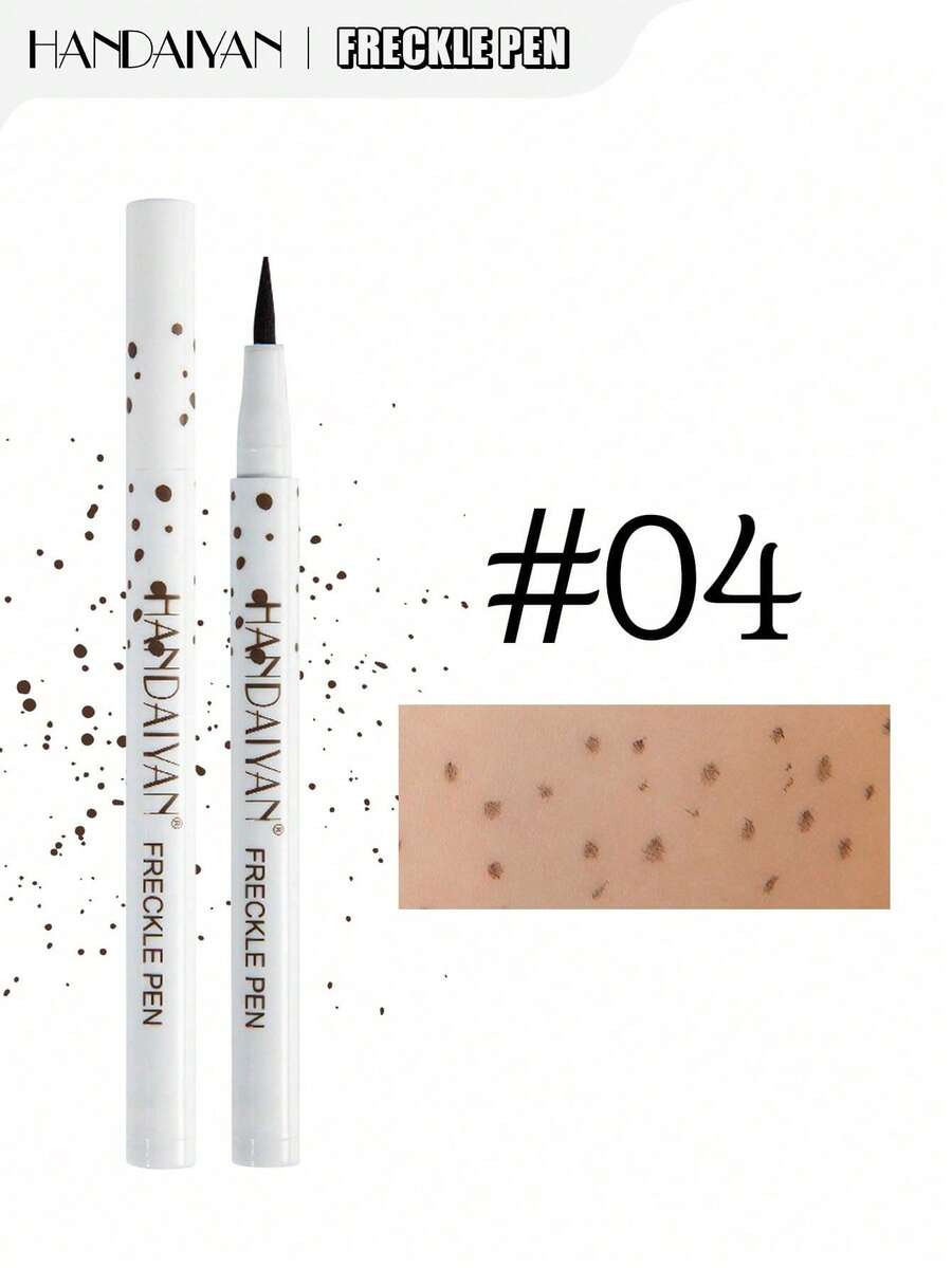 HANDAIYAN 1ml Natural Freckle/Mole Pen, Highly Pigmented Waterproof, Easy To Apply, Creates Refined Makeup Look, Suitable For Parties, Festivals, Daily Makeup, Halloween, Christmas, Autumn/Winter. Also Applicable For Camping, Travel, Gatherings And Other Fashionable Makeup Occasions. Cosmetic Product, Face Painting, Makeup, Suitable For Women, Winter/Spring, Suitable As Birthday, Valentine's Day, Mother's Day Gift, Carnival Party. - 04 - Xem 1