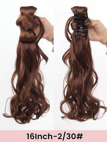 Tóc giả dài 16 inch kiểu Trung Quốc mới, xoăn gợn sóng màu vàng đen, kẹp càng cua, kiểu râu rồng, bướm, buộc lệch bên, chịu nhiệt, tự nhiên, mềm mại, có thể buộc, kiểu cổ truyền Hanfu Cheongsam dành cho phụ nữ dự tiệc và hàng ngày. - Nhiều màu - Xem 14