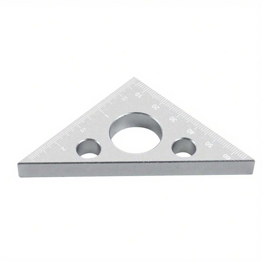 Aluminum Right Angle Ruler, Woodworking Ruler, Triangular Ruler, Scales, Machinist, Carpenter, Square Height Measuring Tools, NADS Caliper - Silvery - View 1