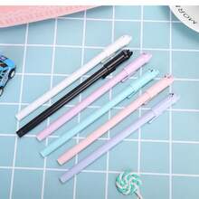 4pcs Creative Stationery Cute Tail Cat Ballpoint Pen, 0.5mm Black Ink - Sets - View 3