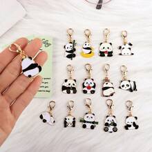 10/14pcs Gift Set, Cute Panda Hug Card Keychain, Inspirational Greeting Cards, Phone Charm Keyring Accessories (Random Assorted Styles), Ideal Gift For Holidays, Parties, Birthdays, Weddings, Graduations, Mother's Day, Father's Day - Multicolor - View 8