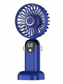 Mini Handheld Electric Fan, Electroplated Solid Color, Foldable With Hook Base, 5 Blades Strong Wind, 300mAh, Suitable For Travel, Beach, Vacation, Bedroom Decor And Bridesmaid Gift - Multicolor - View 14