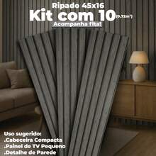 Versatile Self-Adhesive Slatted Panel Wall Covering Premium MDF Slatted Panels - Nardo Grey - 查看 9