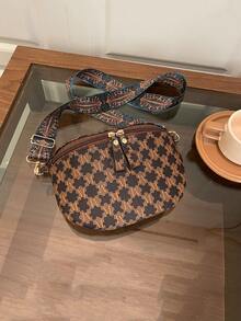 新款复古印花时尚大容量单肩斜挎包腰包 - 彩色 - 查看 6