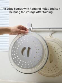 1个微波炉折叠防溅盖，耐热食品加热防油盖，多功能折叠冰箱食品保鲜盖，易于收纳，多种尺寸和颜色可选 - 彩色 - 查看 3