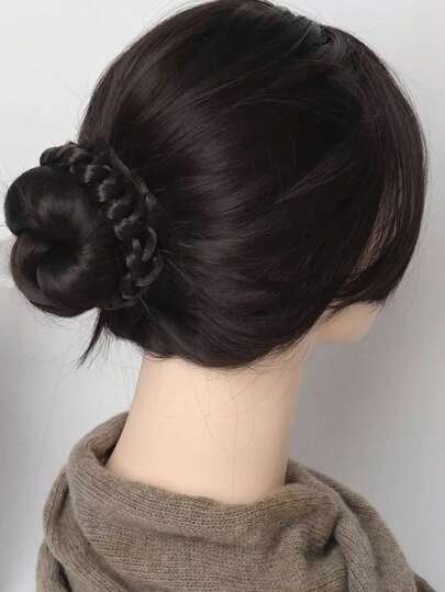 1pc High Elasticity Handmade Woven Hair Scrunchie, Durable Soft Hair Accessory, Hair Tie, Hair Bun Maker, Suitable For Daily, Party, Vacation, Summer Outdoor, Fashion Hair Accessory, Graduation Season