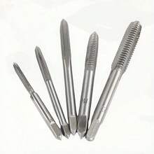 Durable M3-M8 Precision Threaded Tool Set, With Flat Head, Cross And Full Thread Taps, Suitable For Metal Processing And Mechanical Repair - 5PCS - View 8