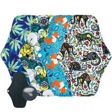 4片装 AWJ 网状衬垫卫生巾，可重复使用，女性专用，可水洗，防水，常规流量，日用型 - 4件裝 - 查看 4