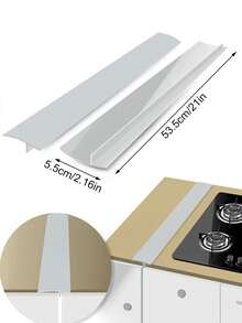 1pc Kitchen Anti Fouling Sealing Strip, Silicone High Temperature Resistant Kitchen Gap Strip, Oil Resistant And Dirty Gas Stove Gap Soft Sealing Strip, Silicone Filled Sealing Strip, Silicone Gap Plug, Kitchen Stove Counter Gap Cover, Flexible Stove Space Filler, Removable And Trimmable, Dust-Proof Embedded Strip, Ideal For Sealing Gaps And Keeping The Countertop Clean. - Multicolor - View 6