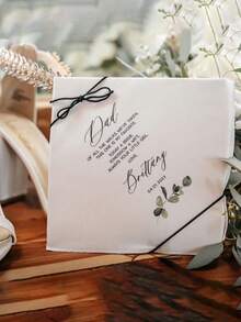 Khăn tay cưới in ảnh theo yêu cầu: Quà tặng, Quà tặng mẹ cô dâu, Quà cưới cho bố mẹ, Quà lưu niệm cưới, Khăn tay cưới, Quà tặng, Quà tặng bố chú rể - Nhiều màu - Xem 4