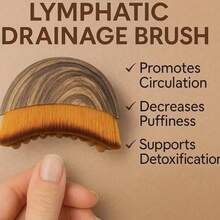 1PCS New Lymph Contour Facial Brush, Dry Brushing Face Massager, Neckline Shaping Tool, Facial Care Tools, Ergonomic Design, Precision Fit, Relieves Fatigue - Brown - View 9