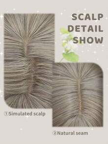 这款12英寸长的合成假发，采用自然直发造型，颜色为迷人的灰色。它带有刘海设计，并采用耐热纤维制成，确保经久耐用。这款假发非常适合日常佩戴，能够打造自然逼真的效果。 - 灰色 - 查看 4