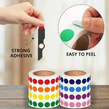 1000 miếng dán chấm bi nhiều màu sắc, nhãn tròn màu trơn, nhãn dán tự dính hình tròn, thích hợp cho văn phòng, lớp học, nhà cửa, lễ hội, trang trí tường ngày lễ, trường học, trang trí ngày Valentine. - Nhiều màu - Xem 4
