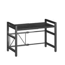 Microwave Oven Rack Stand With Guardrail, Adjustable Length & Height, Heavy Duty Carbon Steel Countertop Organizer For Kitchen Coffee Machine - Multicolor - View 13