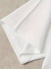 Camiseta de manga corta para mujer, con cuello redondo, estampado de gato con eslogan, casual, versátil, para uso diario. - Blanco - Ver 5