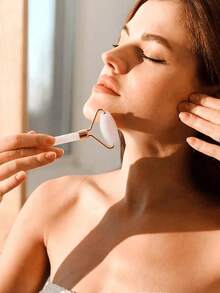 2 piezas Juego de herramientas de masaje facial, que incluye rodillo masajeador y tabla Gua Sha, adecuado para el Body y la espalda (la textura de cada artículo puede variar ligeramente) - Talla única - Ver 6