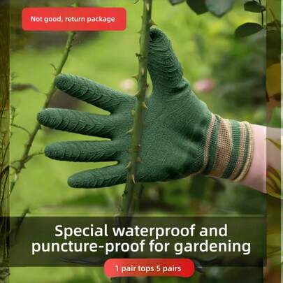 1 双园艺手套，防刺穿、防水、防刮擦、耐用，适用于采摘栗子、花艺、园艺等工作。
