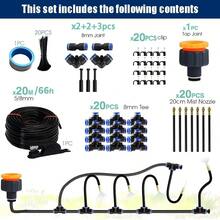 Free Bending Universal Sprinkler Set, Equipped With 8mm Hose Courtyard Sprinkler Cooling System, 7.87 Inch Hose With 360 Degree Adjustable Brass Nozzle, Suitable For Vegetable, Lawn And Garden Irrigation Systems - Universal Set - View 5