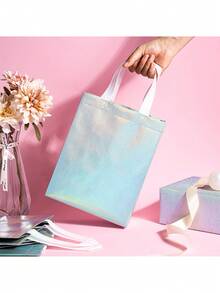 【全息礼品袋】10个装彩虹全息礼品袋，带提手 | 可重复使用的中号派对手提袋，8英寸 x 4英寸 x 10英寸，生日、返校、情人节、母亲节、毕业典礼的理想之选 - 查看 7