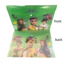 1个K-POP恶魔猎人卡通按扣文件袋，学生试卷收纳袋，随机款式 - 彩色 - 查看 6