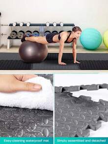 4pcs/9pcs/16pcs/36pcs Fitness Equipment Foam Mat - Non-Waterproof EVA Foam Material, Suitable For Gym And Home Workout, Durable Interlocking Colored Tiles, Multiple Colors Available (Black/Gray/Pink/Purple/Blue), Reduce Noise And Ensure Training, Fitness Accessories, Home Gym Equipment, Exercise Gear, Foam Mat - Multicolor - View 5