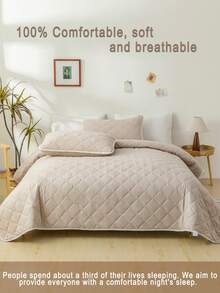 三件套驼色纯色床罩套装（包含1个床罩和2个枕套，不含填充物），经典多用途风格，现代日常涤纶面料，柔软亲肤，适用于主卧、客房、次卧，四季皆宜，理想的礼品之选，纯色床品，中性色调，驼色美学，舒适卧室，四季皆宜，送礼佳品，现代经典，多功能家居装饰，卧室必备，价格亲民的奢华之选。 - 米色 - 查看 5