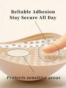 1pc 5cm Thick Seamless Waterproof Self-Adhesive Push-Up Bra, Detachable Strap Suitable For Small Bust, Backless Dress, Wedding Gown - Multicolor - View 5