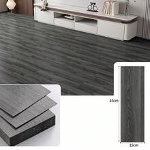 45x15cm Self-Adhesive Wood Grain Floor Sticker - Realistic Wood Texture, Comfortable Underfoot, Self-Adhesive Design No Professional Installation Required, Wear-Resistant Anti-Slip, Easy To Renew Floors Quickly, High Cost Performance Floor Decor! Suitable For Kitchen / Balcony / Study / Rental / Store / Bedroom / Living Room - 45*15cm - View 11