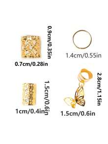 35pcs Multiple Shaped Hair Tie Set For Dreadlocks Hairstyle, Adjustable Hairbands Suitable For All Seasons - Mixed Elements - View 9