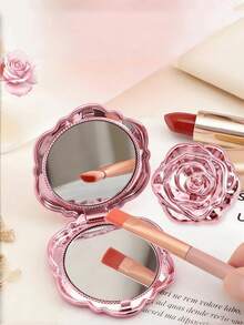 Gương tròn gấp gọn màu vàng hồng 1/5, gương trang điểm cầm tay di động có chân đế, gương trang điểm du lịch nhỏ gọn, gương trang điểm để bàn, gương trang điểm họa tiết hoa hồng dễ thương, hoàn hảo cho cô dâu, sinh viên đại học và những người đam mê du lịch, cũng là một món quà tuyệt vời cho Ngày Valentine và Ngày của Mẹ. - Nhiều màu - Xem 3