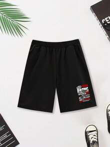 2pcs/Set Kaos Lengan Pendek Kerah Bulat Kasual Bergambar untuk Anak Laki-laki dan Celana Pendek Olahraga, Motif Tema Balap, Pakaian Musim Panas untuk Anak Laki-laki, Cocok untuk Olahraga dan Pakaian Kasual - MultiWarna - View 6