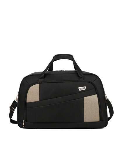 1个撞色尼龙字母大容量手提包，时尚旅行收纳包，健身包，适合日常使用