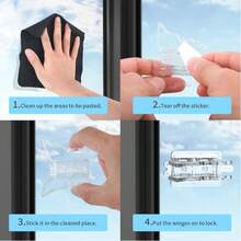 1/3pcs Sliding Door Lock Window Locks - 2 Packs Sliding Glass Door Lock For Home Security Closet Door Security Locks Home Security Door Lock For Inside Flip Door Latches Bar Stopper - Butterfly Window  Buckle - View 5