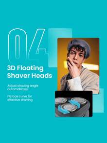 Philips Electric Shaver 1000 Series S1115, 3 Flexible Floating Heads, Contours To Face Curves, Effective Shaving, Self-Sharpening Blades, IPX7 Waterproof - Multicolor - View 6